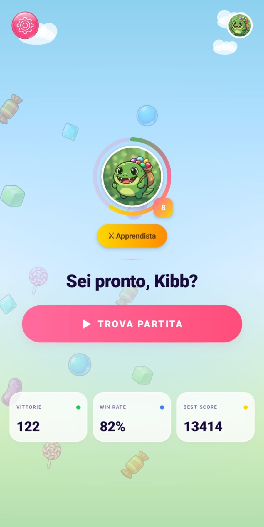 Schermata home — Sei pronto, Kibb?